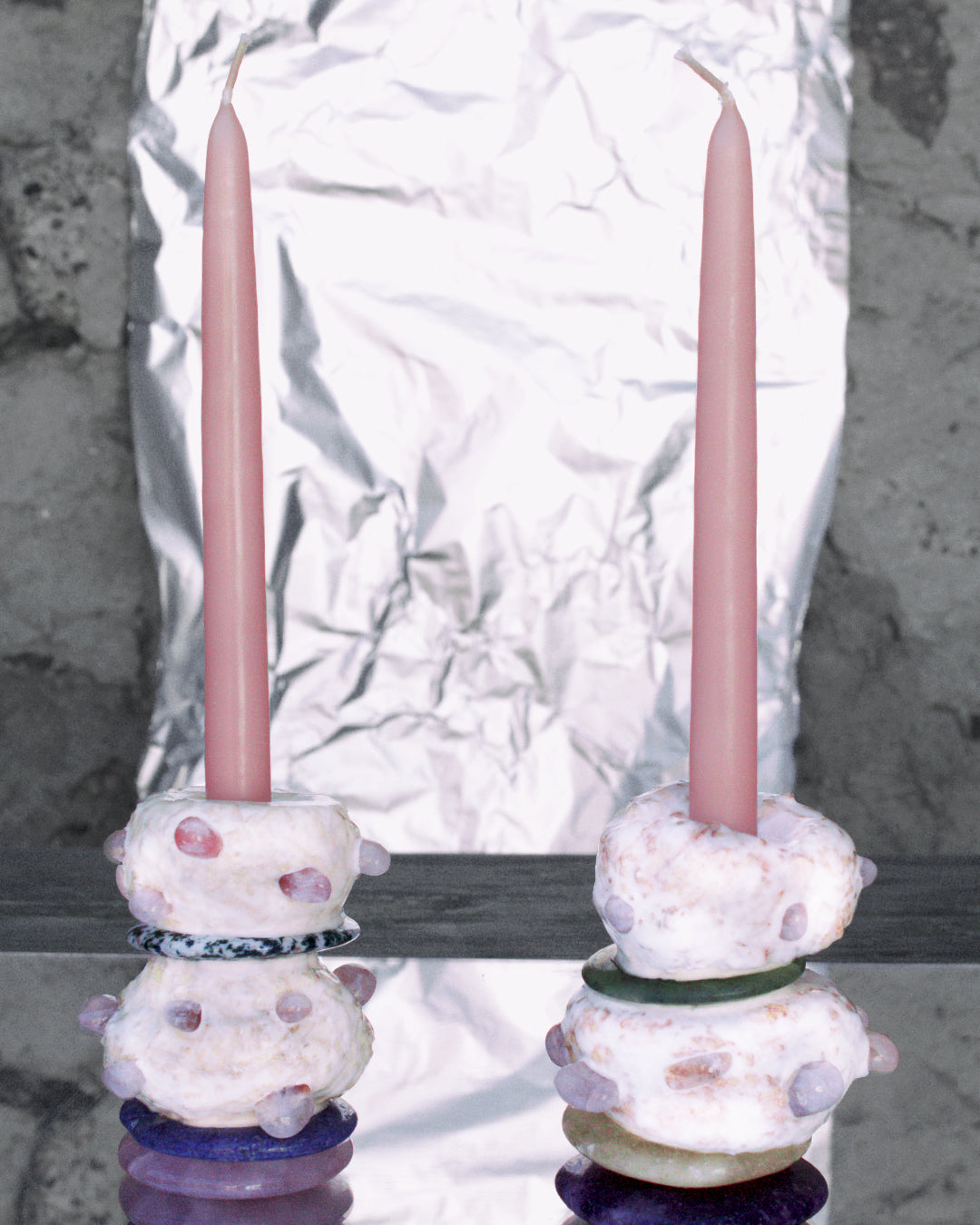 Mycelium candlesticks